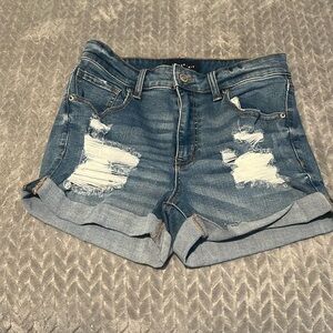 Aeropostale Blue Jean Shorts with Rolled Hem